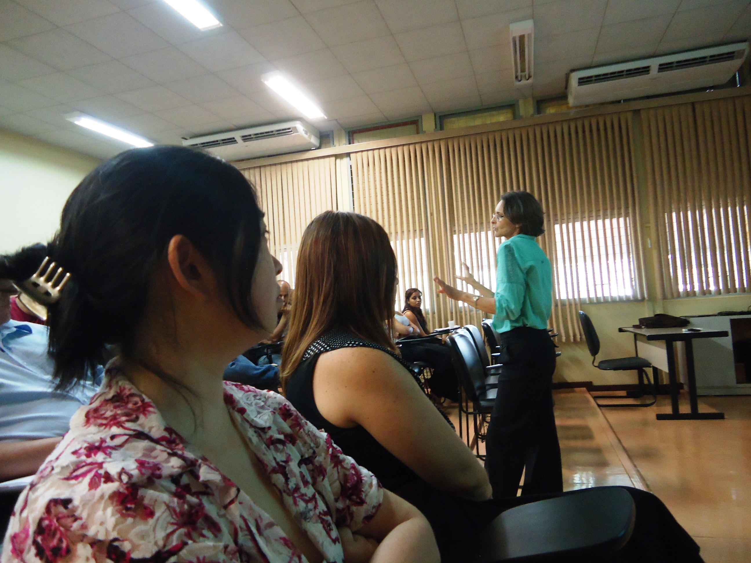 Foto: Acervo Pessoal - Solange Cadore apresentando seminário