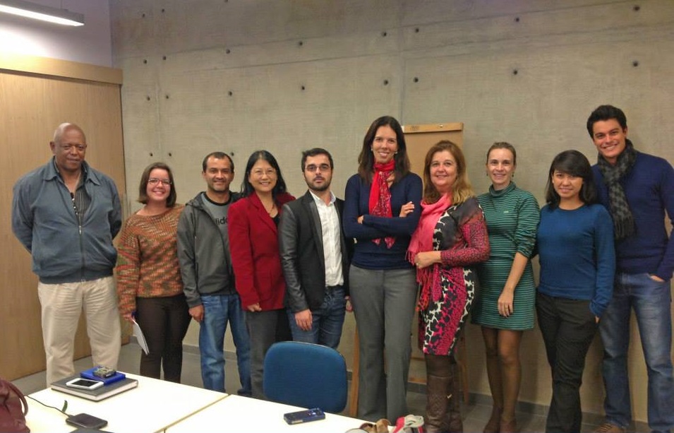 Equipe do Divulga Ciência com alguns parceiros do projeto