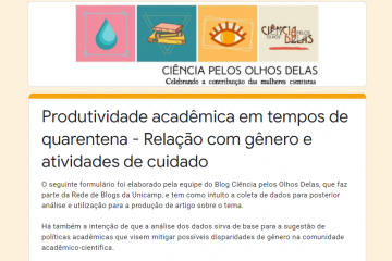 Formulário de pesquisa sobre produtividade acadêmica durante a quarentena.