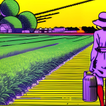 imagem criada por inteligência artificial mostrando uma mulher no campo usando um epi