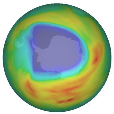 Buraco na camada de ozônio aumentou 2 milhões de quilômetros quadrados em 2008