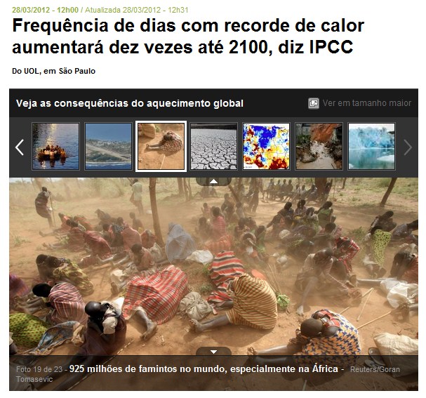 Aquecimento global é culpado pela…fome na África?