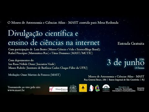 Mesa-redonda sobre divulgação científica na internet (apresentação+vídeo)