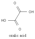 acido oxalico molecula estrutura