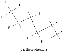 perfluorohexano molecula estrutura