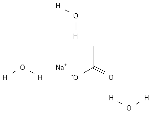 sodio acetato molecula estrutura