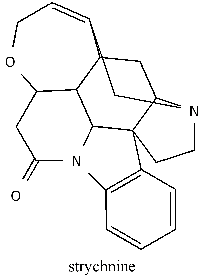 estricnina molécula estrutura quimica