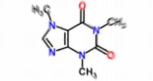 molécula cafeína turva