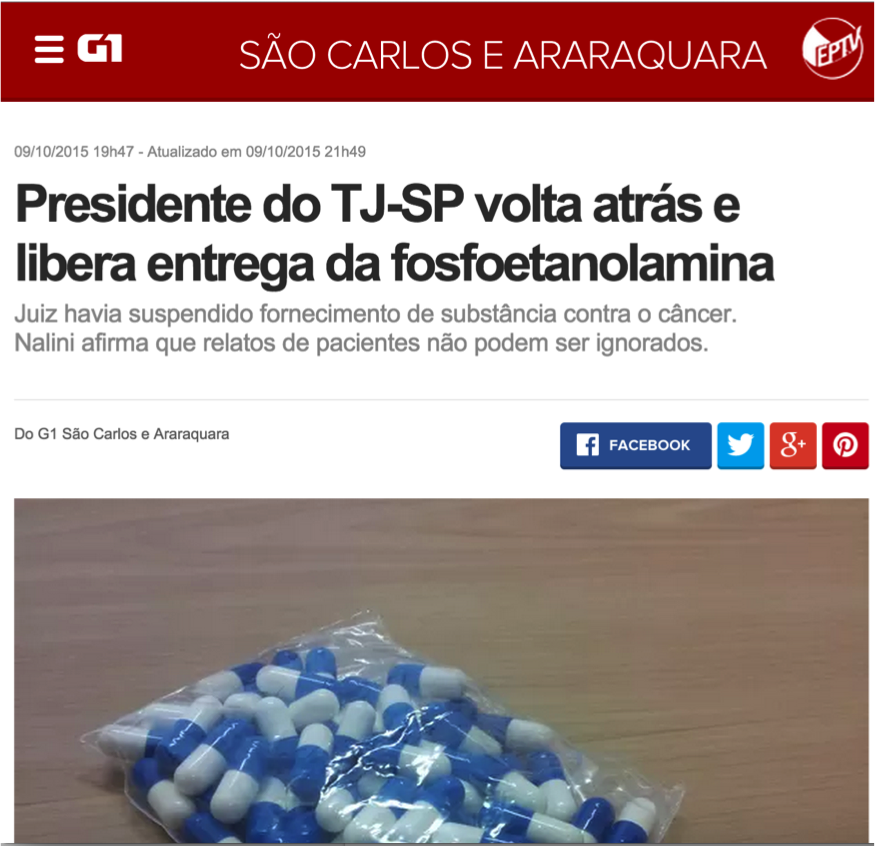 Ainda bem que estão procurando a Fosfoetanolamina