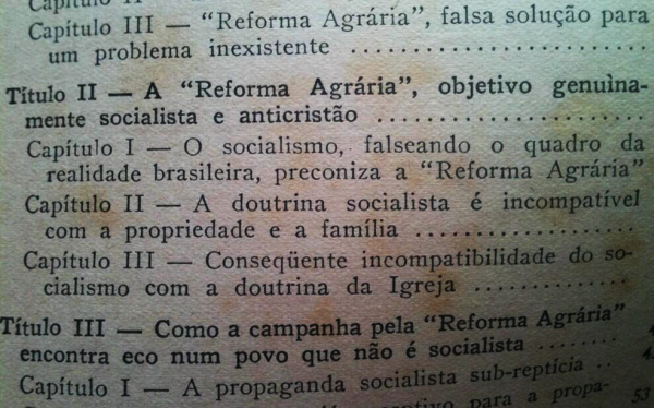 Reforma agrária é anti-católico