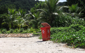 Reciclagem na praia