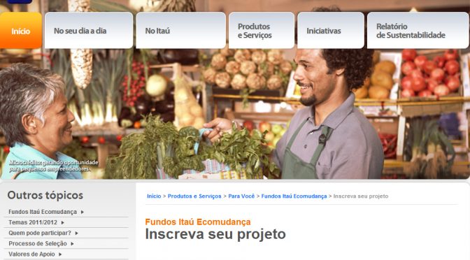 Inscrições de ONGs no Programa Itaú Ecomudança