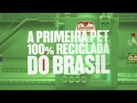 A garrafa 100% reciclada de Guaraná Antarctica